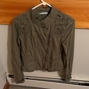 Utility Jacket with Cut-Out Design